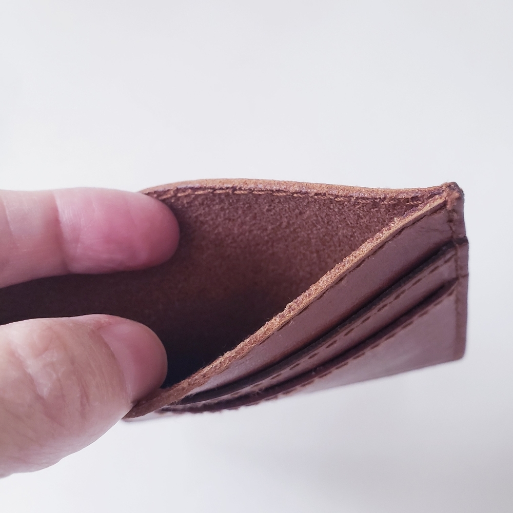 Madewell Tan Leather Credit Card Holder - Picture 3 of 7